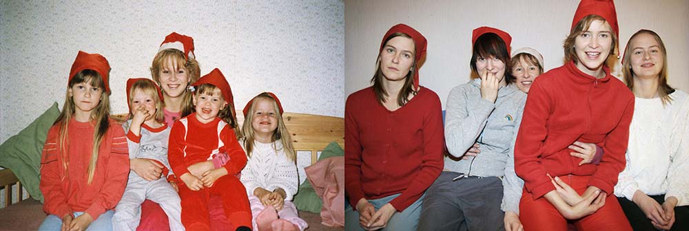 4 сестры воссоздали старые фотографии 4sisters 19 Римейк старых фотографий из семейного альбома
