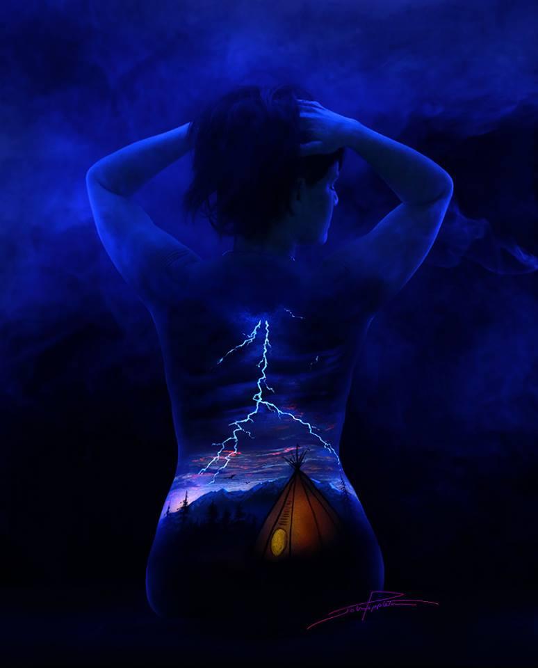 Poppleton07 Сказочные пейзажи на телах девушек