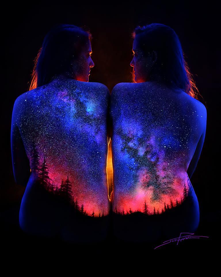 Poppleton09 Сказочные пейзажи на телах девушек