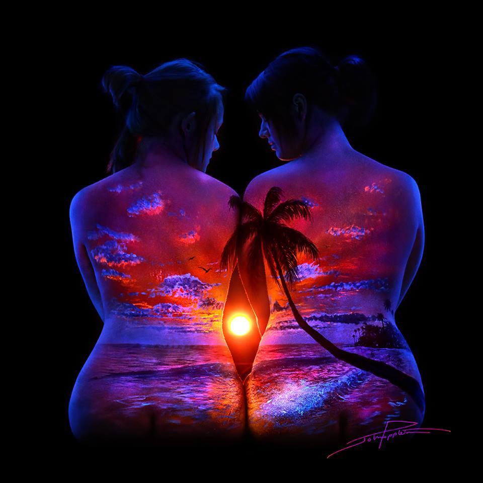 Poppleton16 Сказочные пейзажи на телах девушек