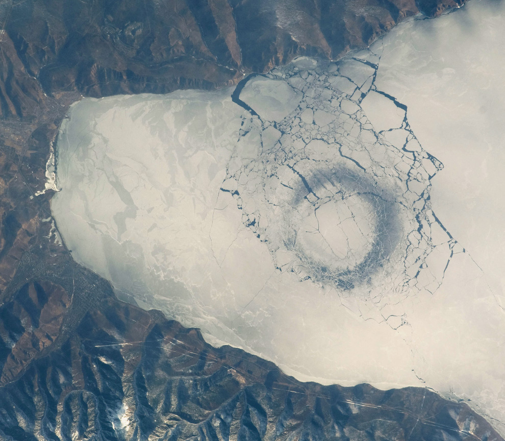 fotos tierra orbita cosmos lago Baikal