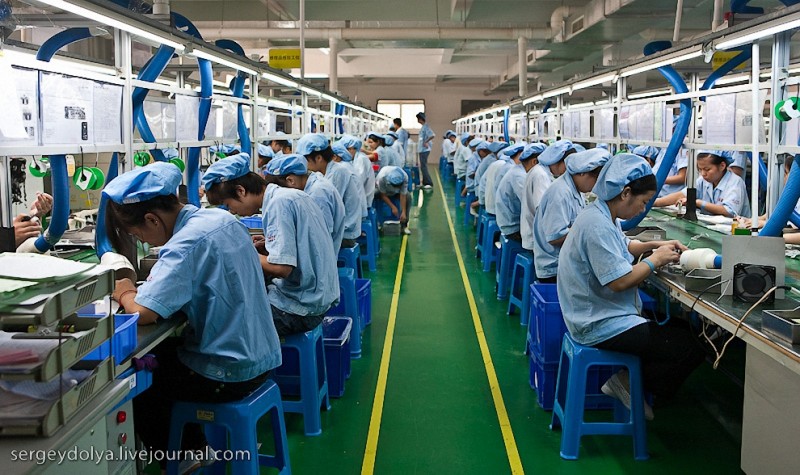 Рабочие на китайских заводах. Часть 2.