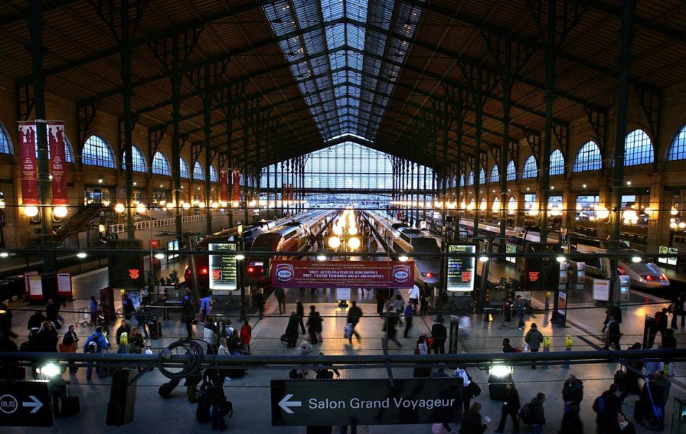 7) Французская связь: Сеть высокоскоростных поездов во Франции находится на ж/д станции Гаре ду Норд в Париже. Название произошло от идеи, что люди смогут путешествовать в Бельгию, Нидерланды, Северную Германию и Скандинавские страны. (Cate Gillon/Getty Images)