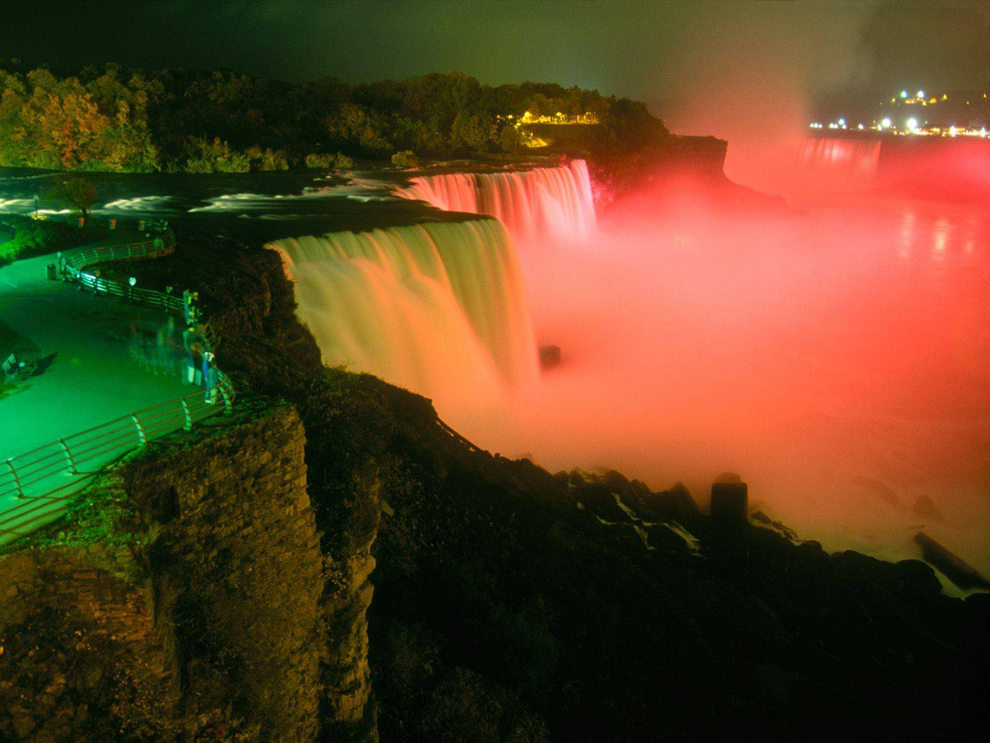 Niagara Falls at Night Ниагарский водопад