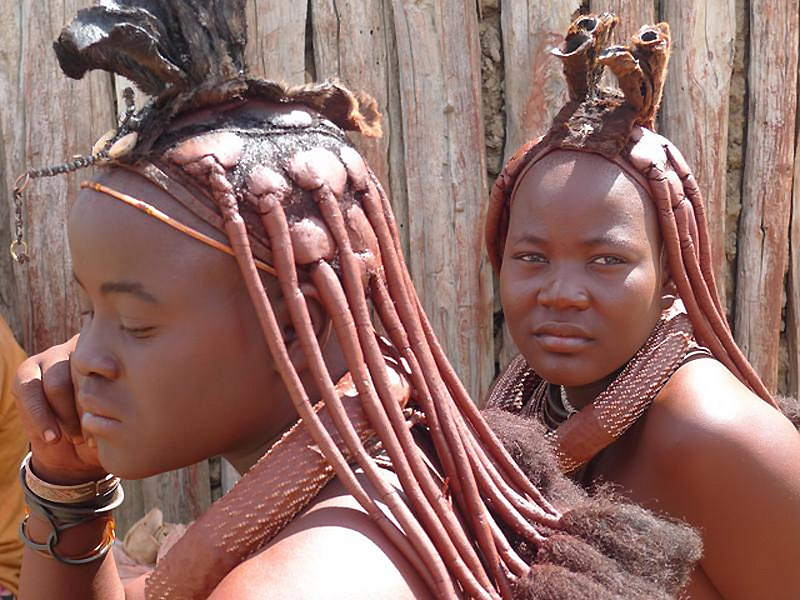 Красавицы племени химба. Намибия, Каоколенд.