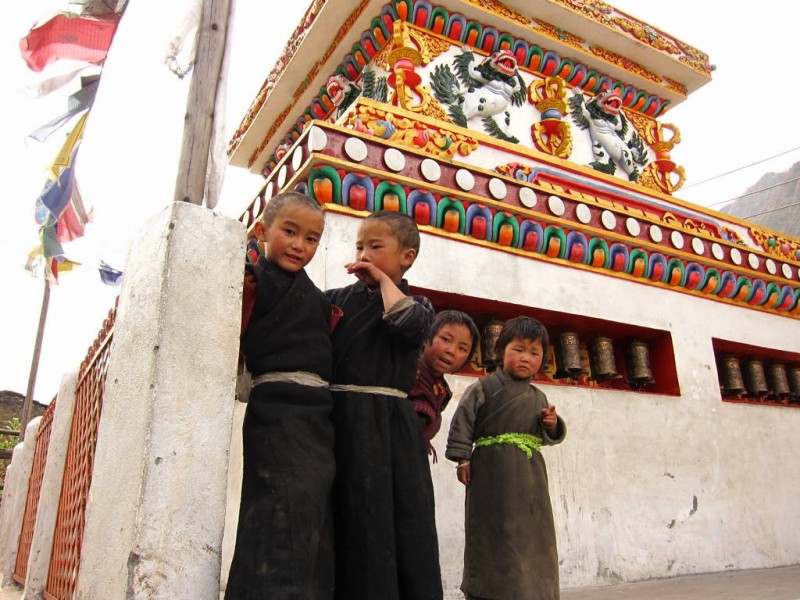 Буддистский монастырь Ribum Monastery, Lho, Манаслу трек, Непал.