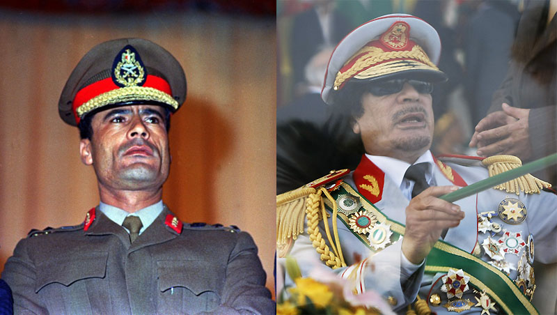 002 Муаммар Каддафи в разные годы своего правления