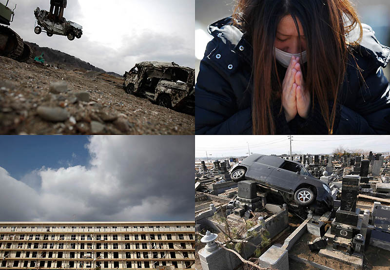 0084 Япония: через две недели после землетрясения