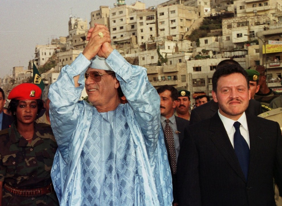 16 990x724 Муаммар Каддафи в разные годы своего правления