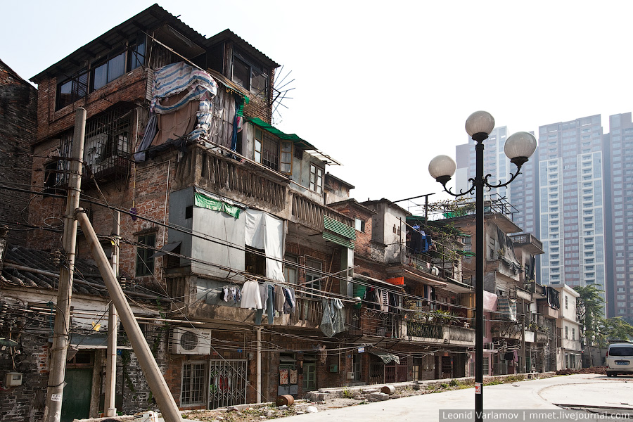 广州,中国的贫民窟.