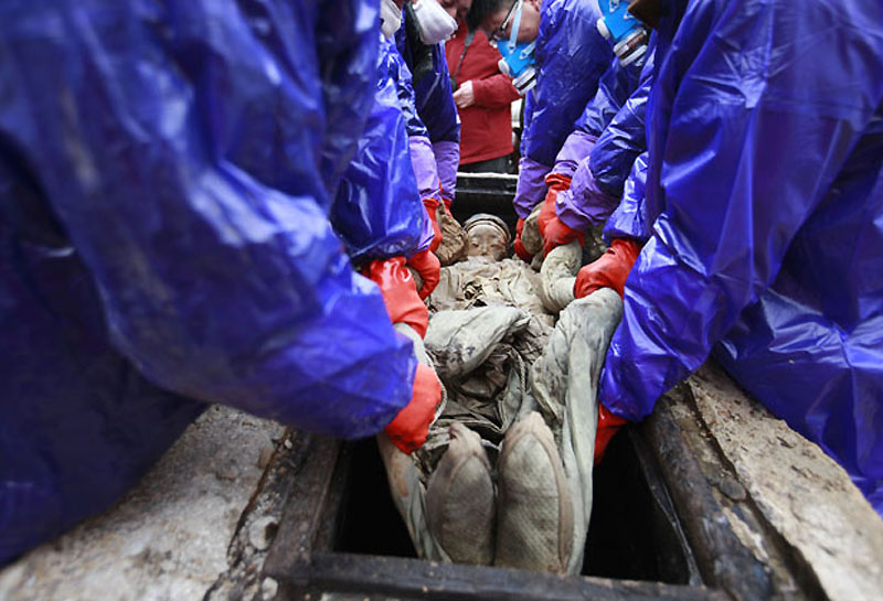 mummy07 В Китае строители нашли мумию