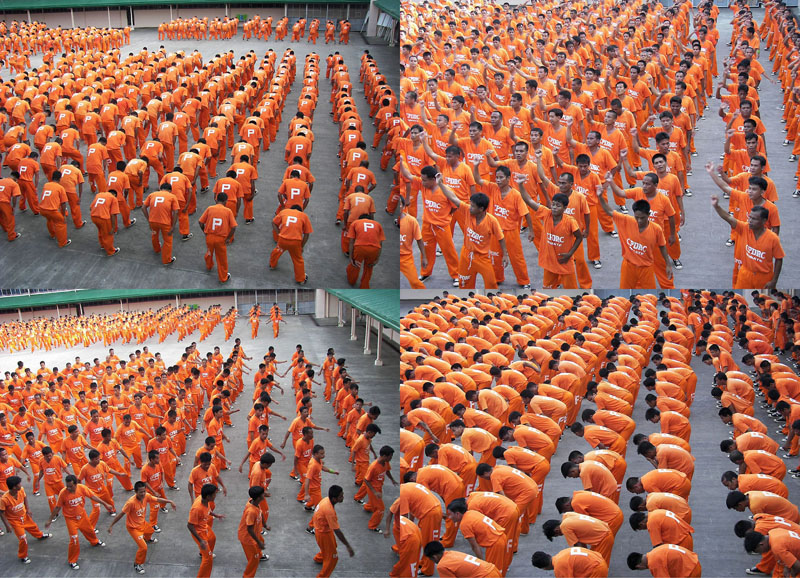 0037 Массовый танец заключенных на Филиппинах