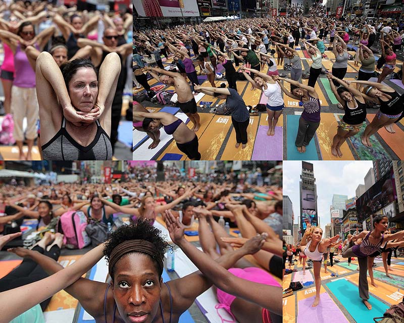 000078 Массовая йога на Таймс сквер 2011