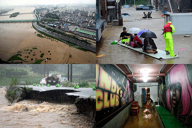 BIGPIC4 Наводнение в Южной Корее