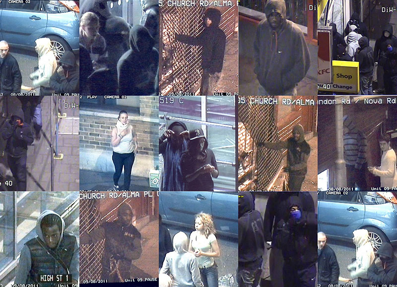 BIGPIC42 Лица участников погромов в Лондоне с камер наблюдения