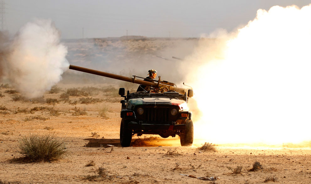 14 159 pemberontak menyerang di Libya sisa perlawanan pasukan Gaddafi