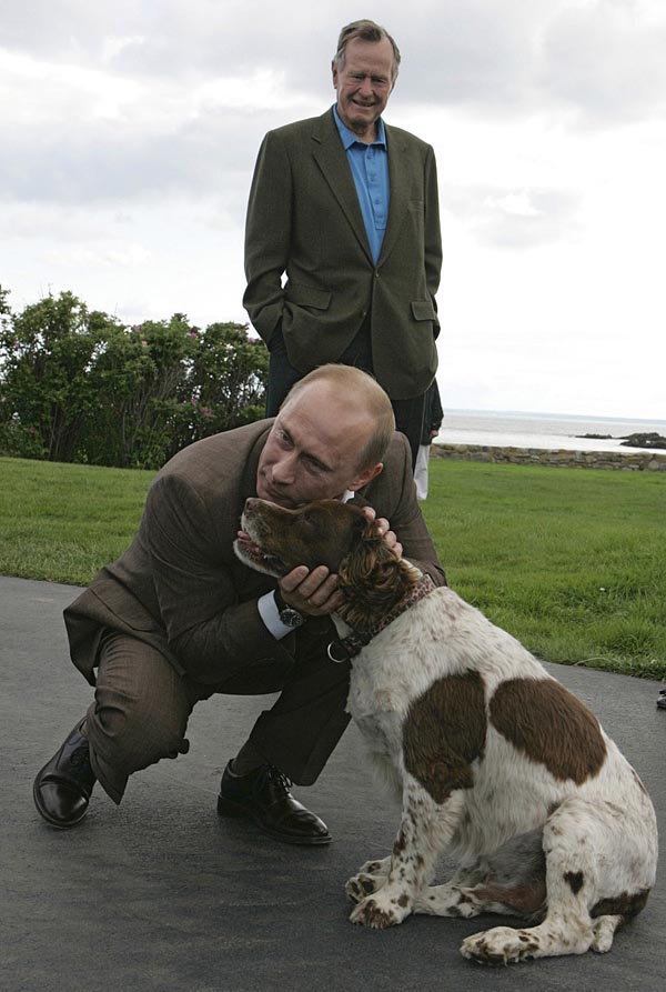 156618 russias president vladimir putin strokes a dog on his arrival to the f     