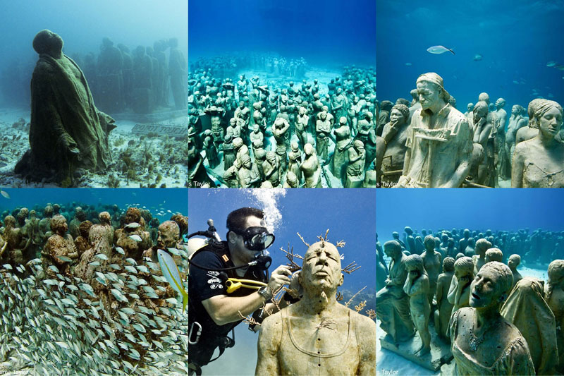 BIGPIC49 Подводные скульптуры превращаются в чудеса природы