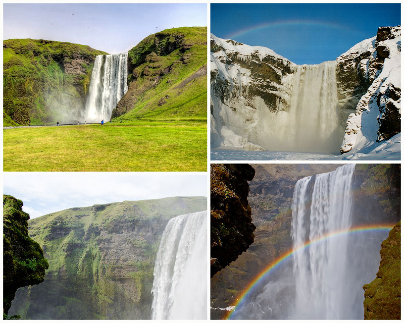 TEMP Скогафосc   самый знаменитый водопад Исландии