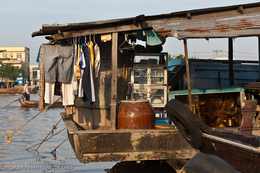 782 Плавучий рынок Кайранг в дельте Меконга