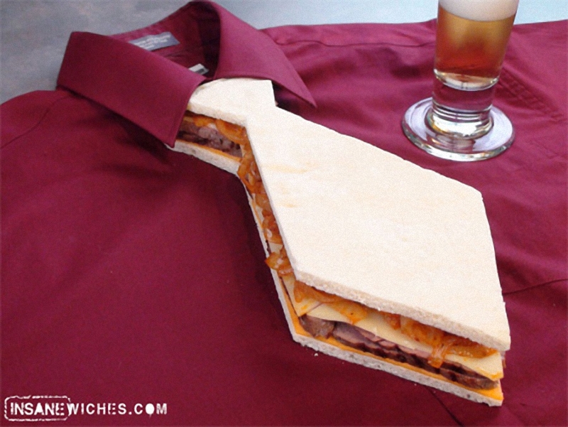 Tie tip sandwich Art