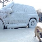 Ледяные скульптуры на Женевском озере