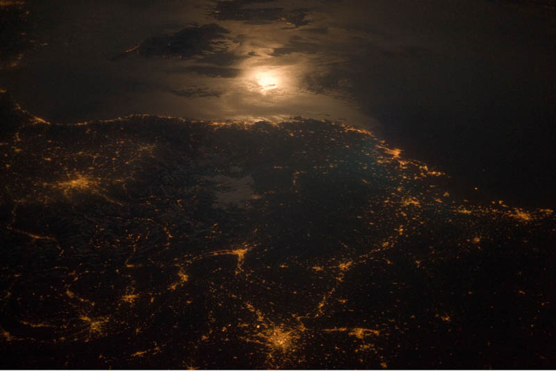 2277 Ночные города. Вид из космоса.