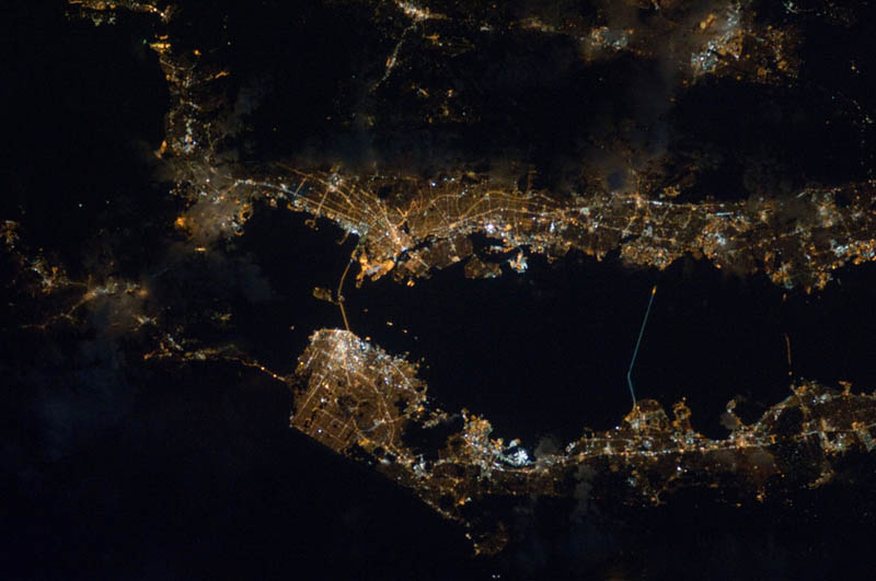 6122 Ночные города. Вид из космоса.
