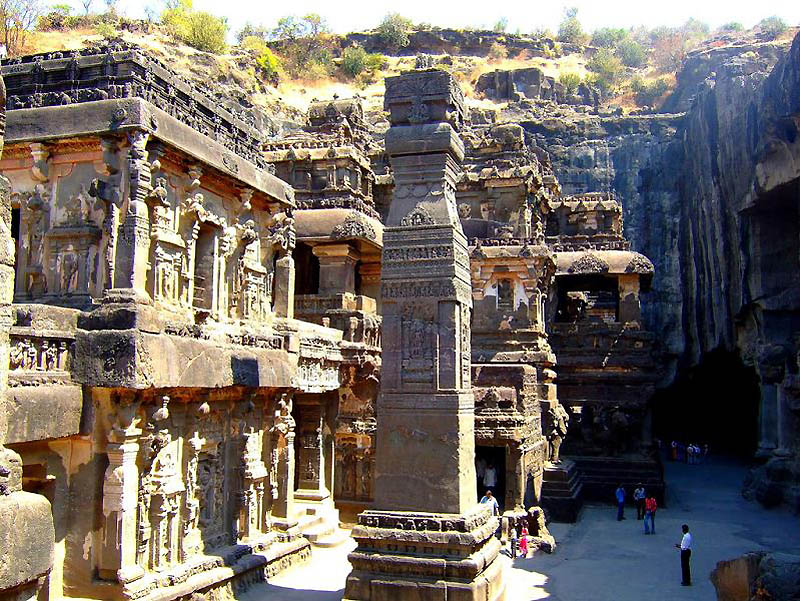 1221 Эллора пещерные храмы Индии
