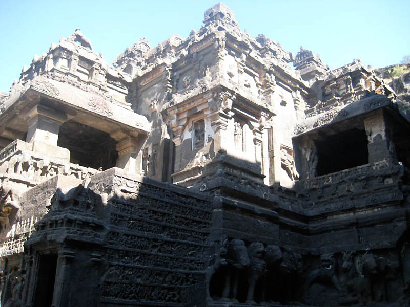 1615 Эллора пещерные храмы Индии