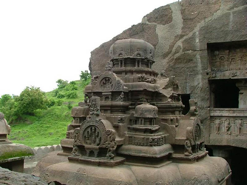1715 Эллора пещерные храмы Индии