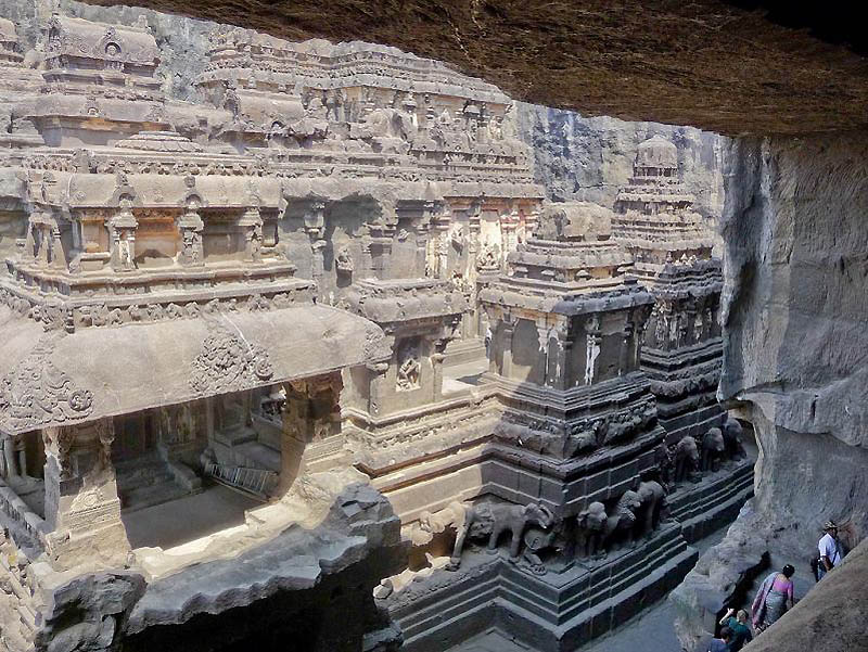 1913 Эллора пещерные храмы Индии