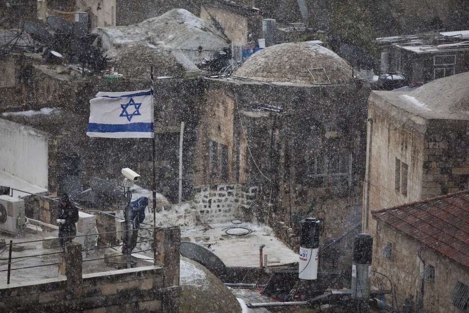 317 Иерусалим занесло снегом