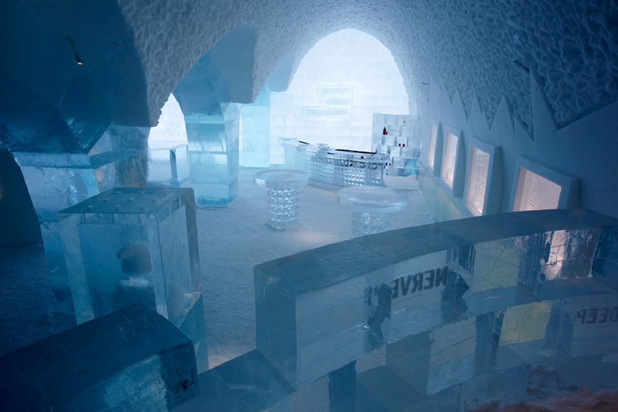 Hotel hecho de hielo y nieve en Suecia