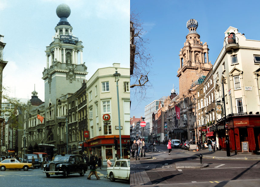 1215 Лондонские улицы 40 лет назад и сейчас