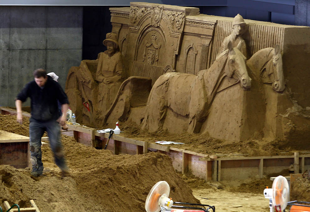 1230 Выставка песочных скульптур на дюне Тоттори
