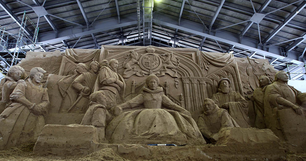 829 Выставка песочных скульптур на дюне Тоттори