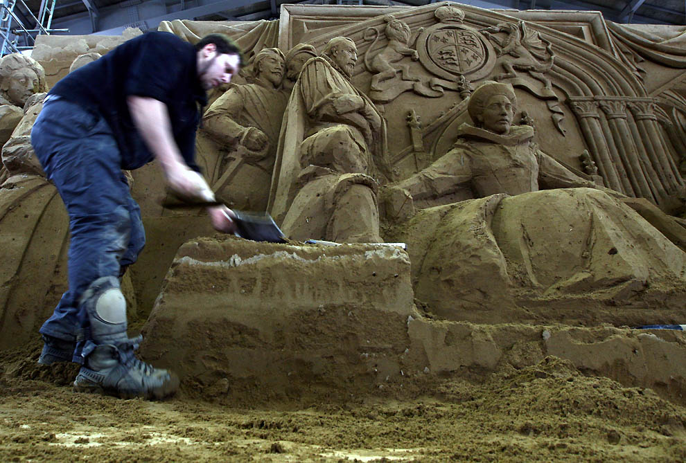 928 Выставка песочных скульптур на дюне Тоттори