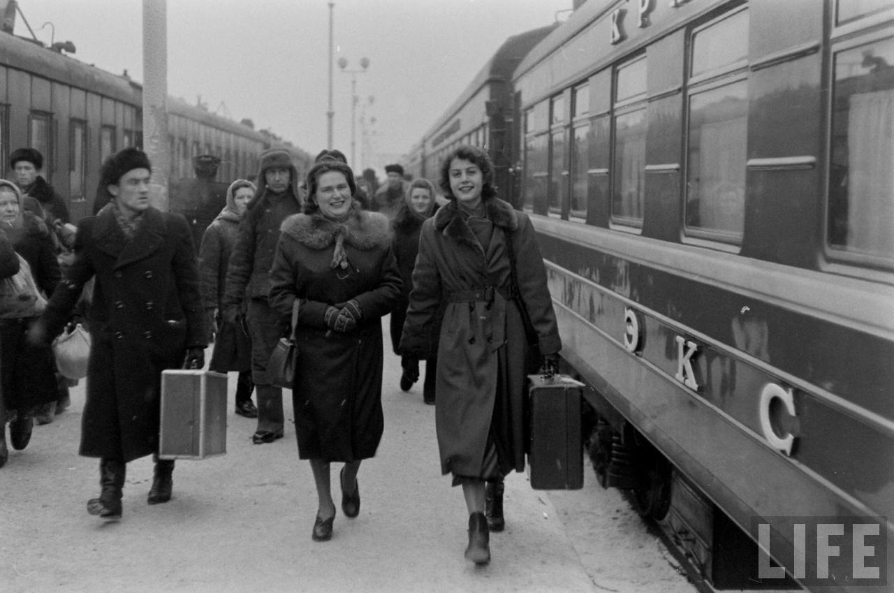 amer02 Американские туристы в Ленинграде зимой 1955 1956 гг.
