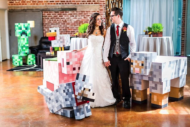 112 Свадьба в стиле игры Minecraft