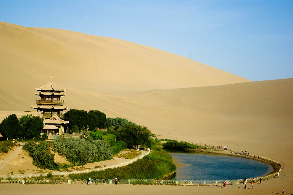 123 Озеро полумесяц   китайский оазис в пустыне