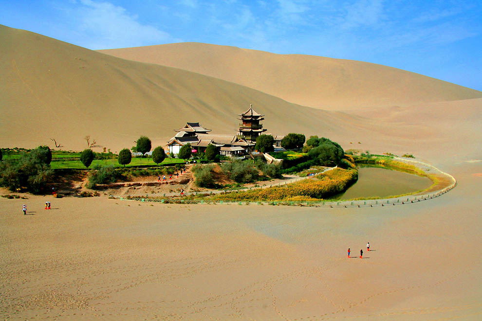 310 Озеро полумесяц   китайский оазис в пустыне