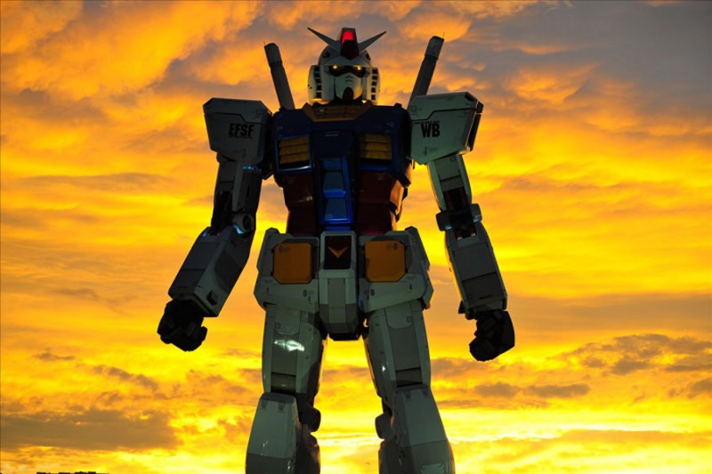 Full Scale Gundam Model 1 800x532 18 метровый робот Gundam в Японии