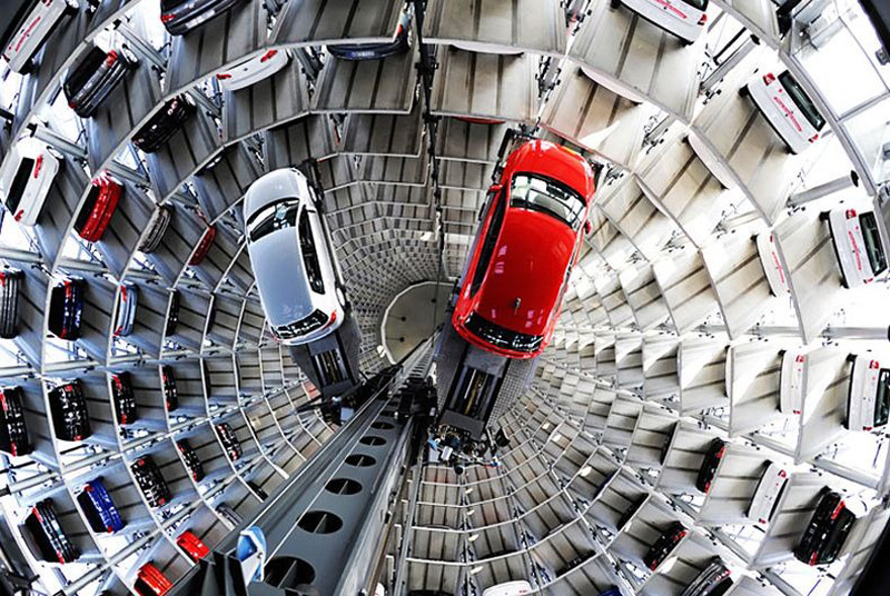 Volkswagen’s Car Towers 1 Автомобильные башни в Германии