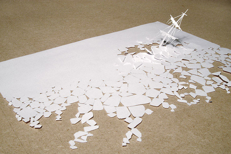 Singură bucată de hârtie 12 Sculpture de la o foaie de hârtie