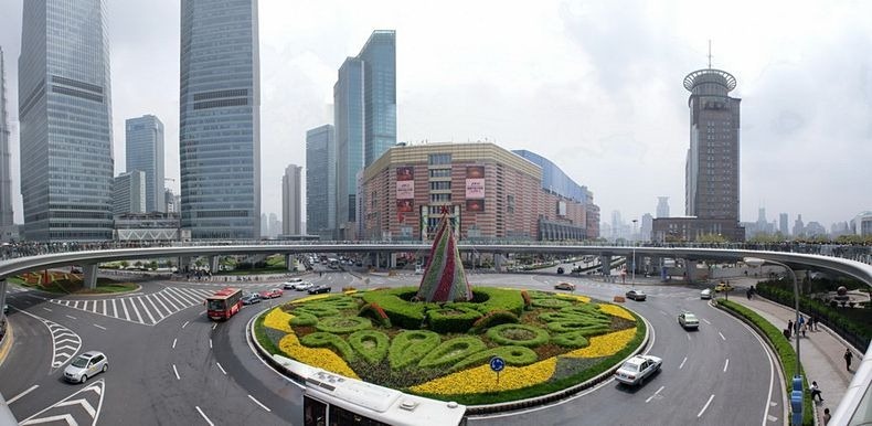 5 Круглый пешеходный мост в Шанхае