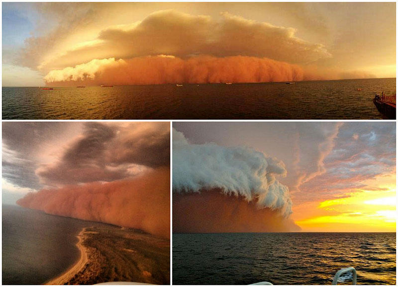 TEMP39 Причудливая пыльная буря на западном побережье Австралии