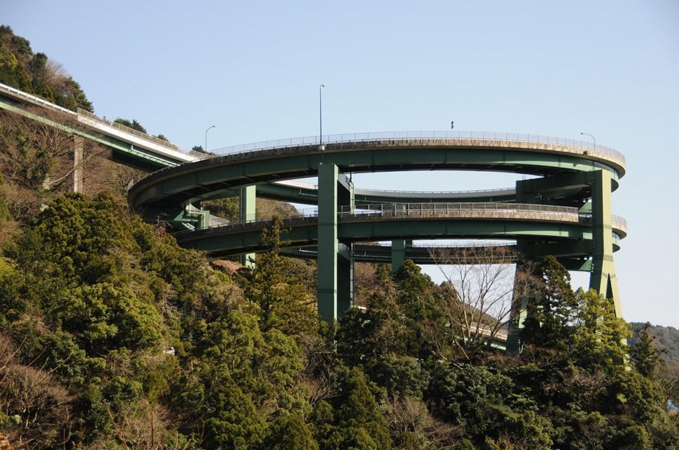 LoopBridge02 Кавацу Нанадару мост петля в Японии