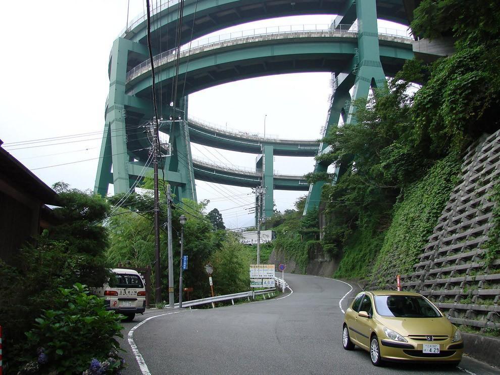 LoopBridge03 Кавацу Нанадару мост петля в Японии