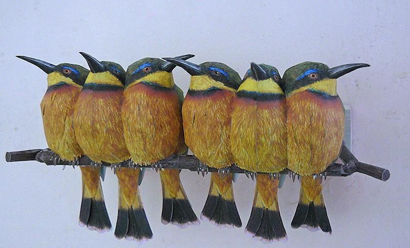 3dbird06 Невероятно реалистичные бумажные 3D птицы